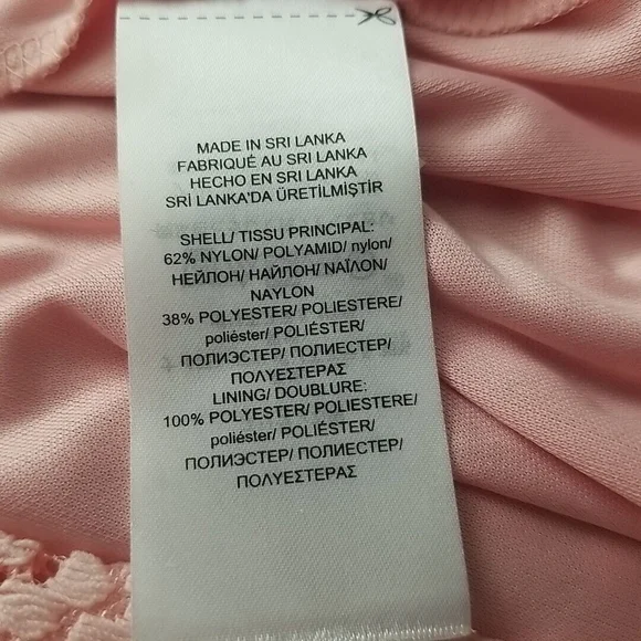 CHAPS Womens Size 12 Petite LIGHT PINK LACE Overlay 3/4 Sleeves Zip Lined Swifty - Picture 9 of 9